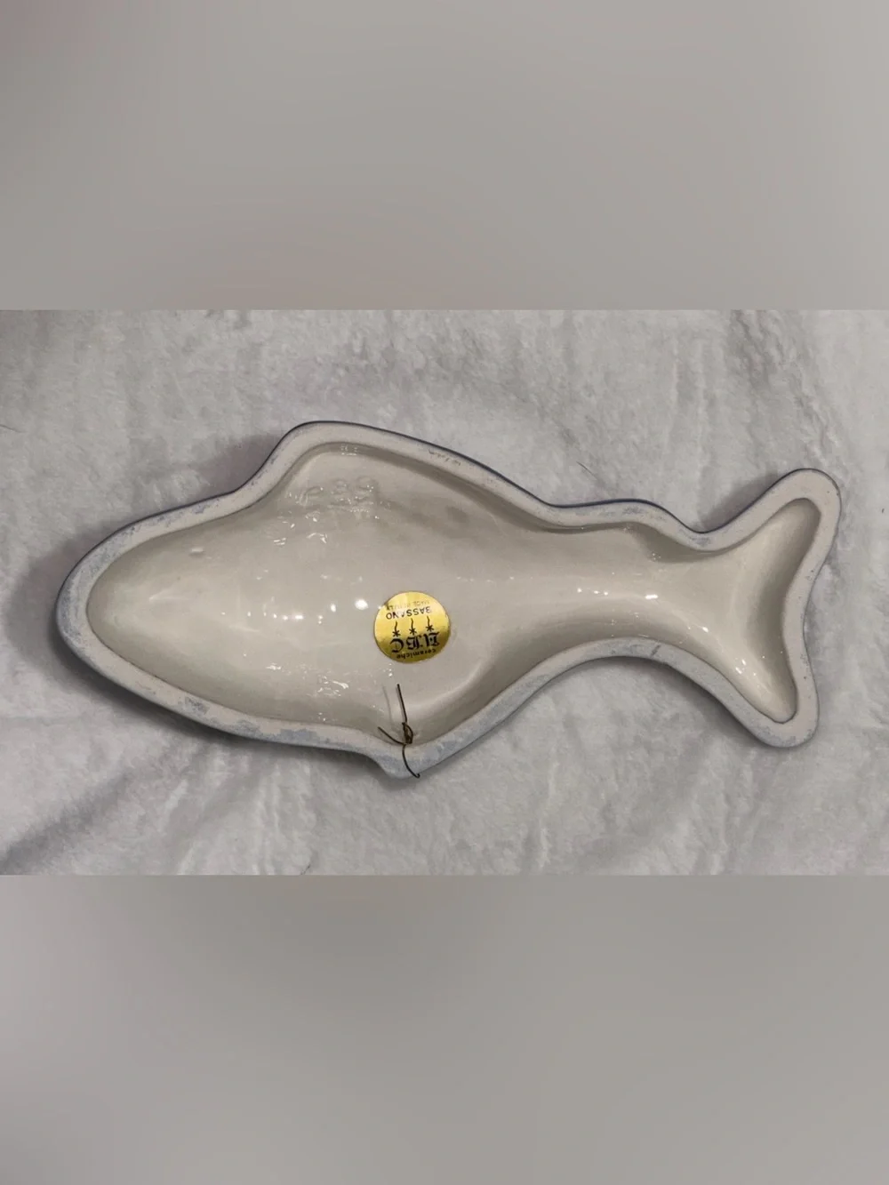 Vintage Set of 5 Bassano Ceramic Sea Life Wall Plaques Made In Italy. Farmhouse
